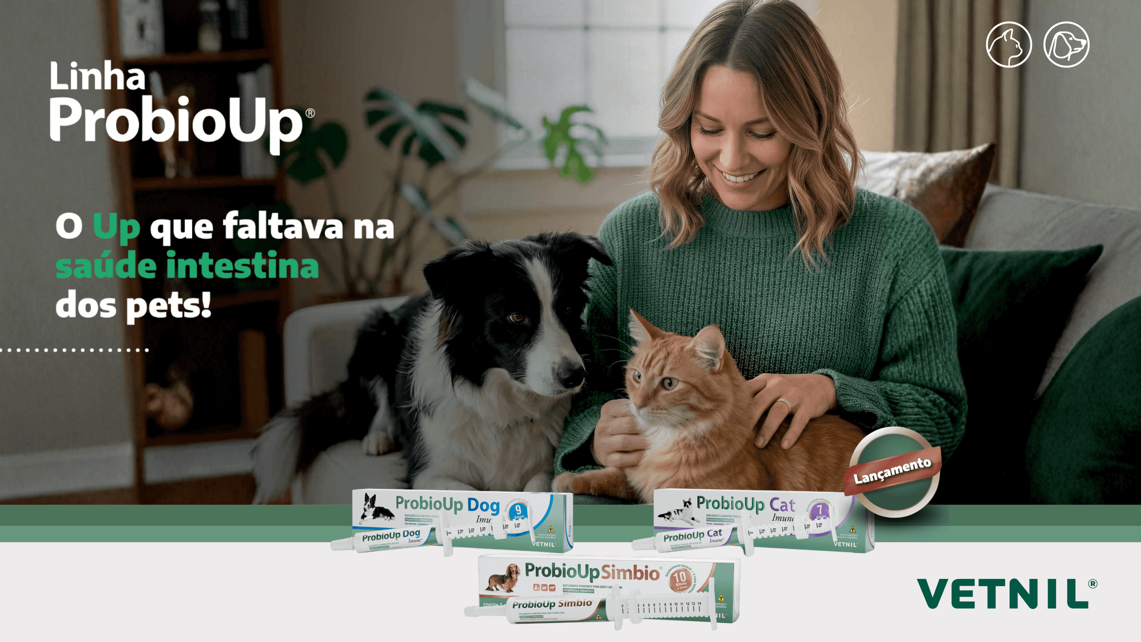 LINHA PROBIOUP®: EQUILÍBRIO INTESTINAL PARA CÃES E GATOS